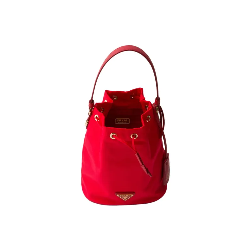 PRADA Re-EditionRe-Nylon Recyclable Nylon Bucket Bag Handbag Shoulder Bag Crossbody Bag Mini Women's Red-3