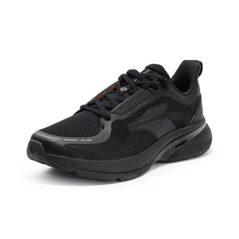 361° Dog Walking Shoes 2.0 Cushioning Anti Slip Wear Resistant Breathability Low Top Running Shoes Men's Obsidian Black-1