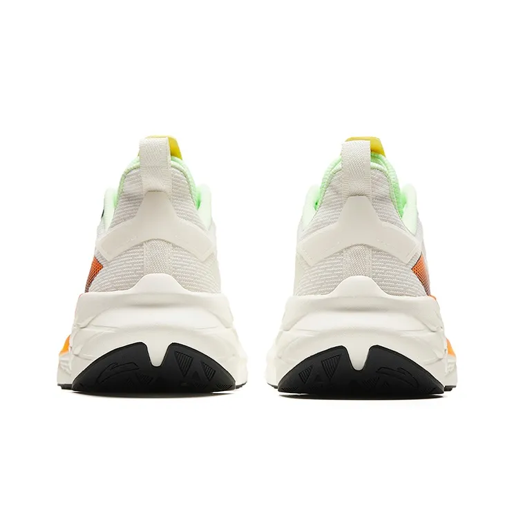 Anta Cushioning Anti Slip Wear Resistant Breathable Lightweight Rebound Low Top Running Shoes Men's White Green Black-2