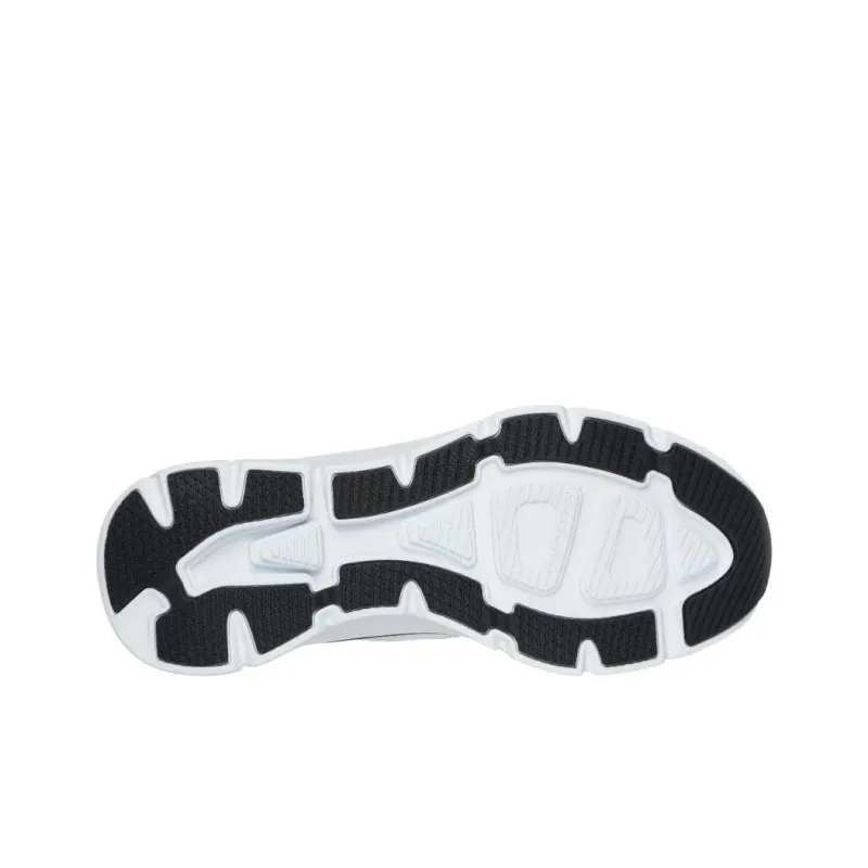 Skechers Cushioning Breathable Low Top Training Running Shoes Men's White Black-3