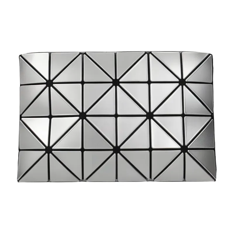 ISSEY MIYAKE Lucent One Tone Plastic Clutch Women's Silver-2