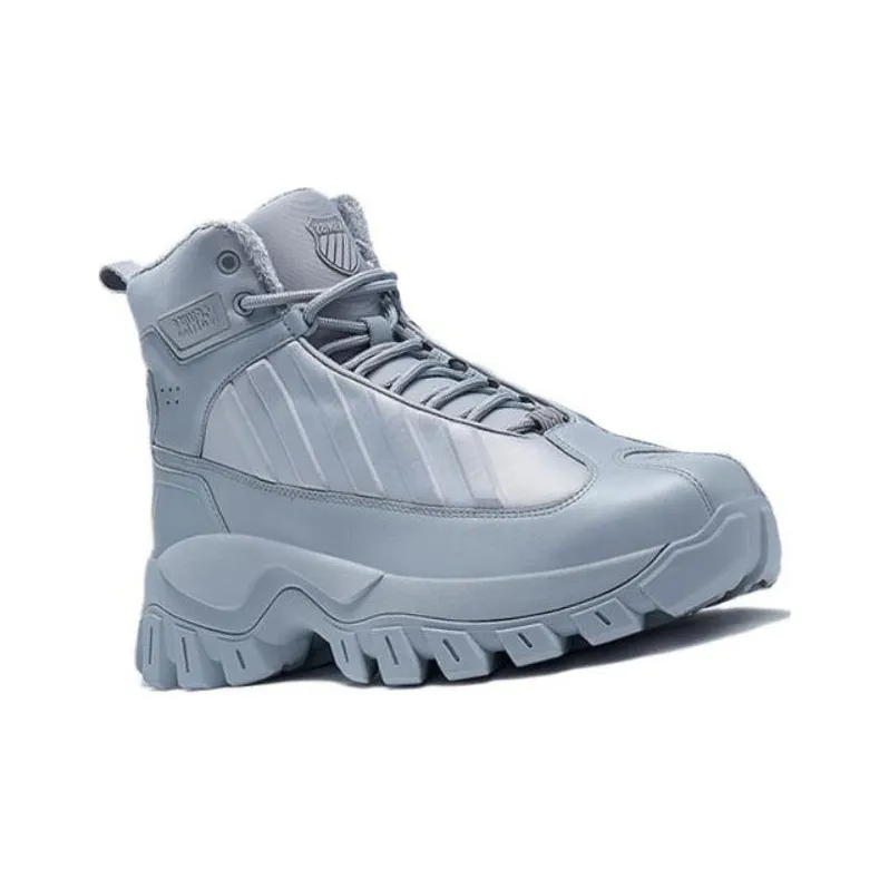 KSWISS Shock Absorbers With Slip Resistant And Abrasion Resistant Properties High Top Casual Shoes Men's Blue Gray-2
