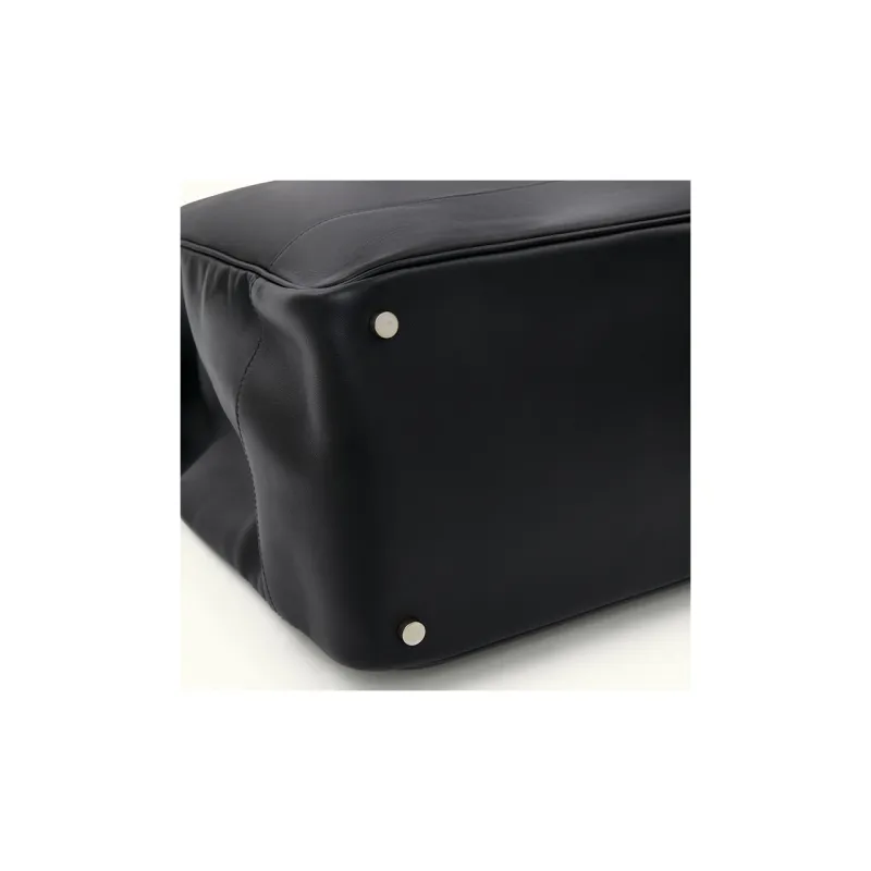 AU DEPART Calfskin One Shoulder Handbags Large Size Women's Black-4