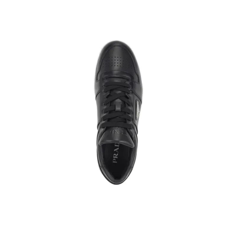 PRADA Wear Resistant Low Top Skateboard Shoes Men's Black-3