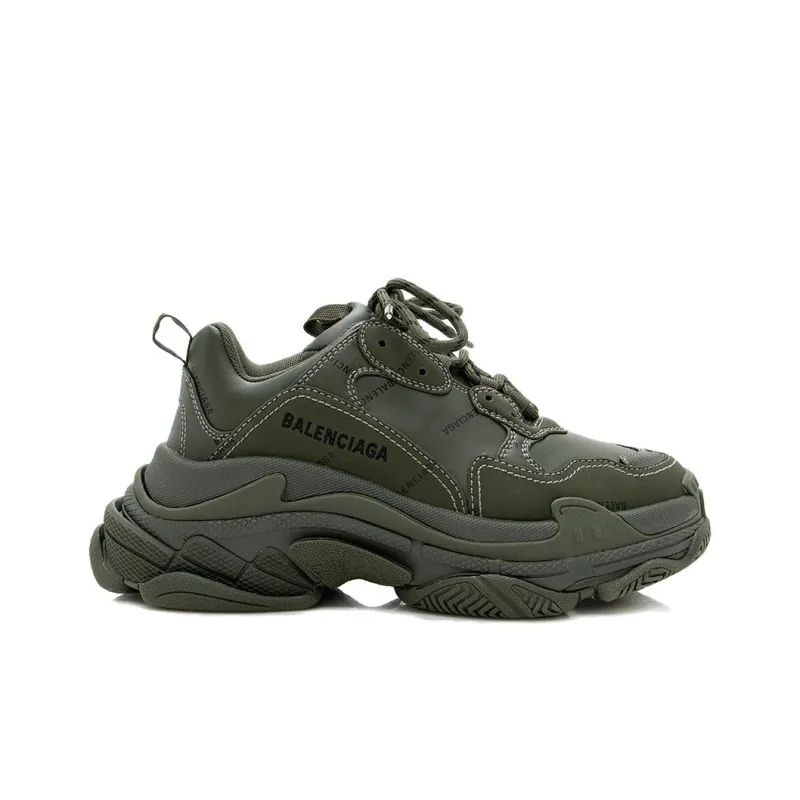 Balenciaga Triple S All Over Olive Women's-1