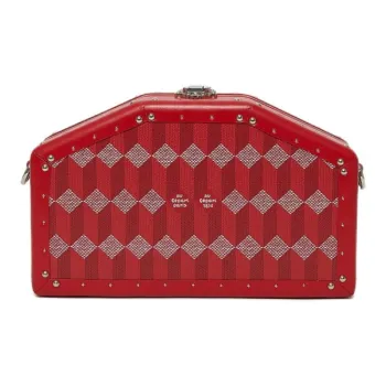AU DEPART Coated Canvas Clutch Nano Women's Red
