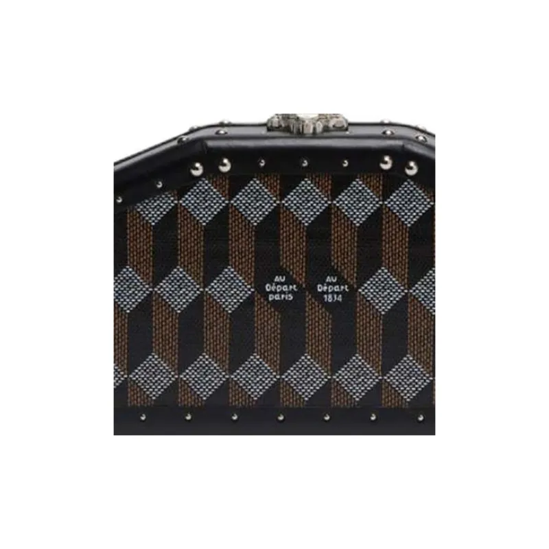 AU DEPART Coated Canvas, Cow Leather, Cotton Metal, Leather Clutch Nano Women's Black-3