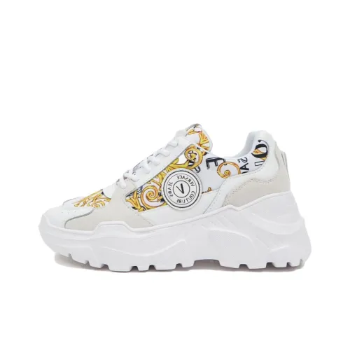 VERSACE JEANS Couture Anti Slip Wear Resistant Low Top Casual Shoes Women's White
