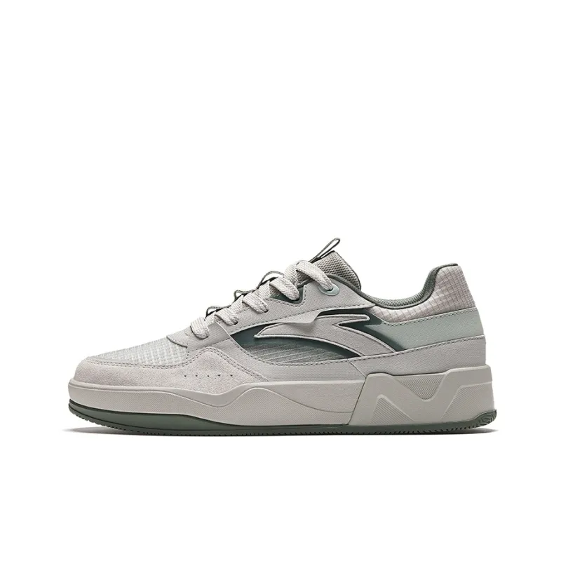 Anta C37 Height Increasing Lightweight Low Top Skateboard Shoes Men's Gray Green-0