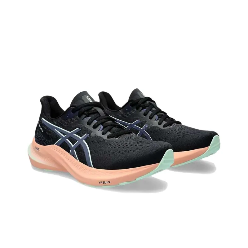 Asics GT 2000 12 Anti Slip Wear Resistant Low Top Running Shoes Women's Black Pink-2