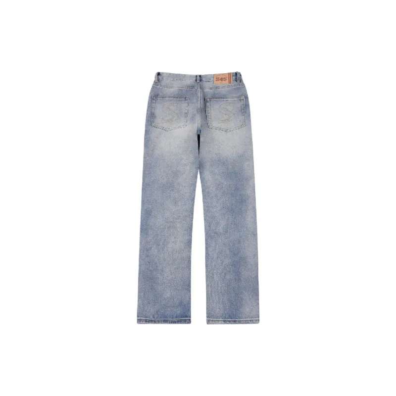 S45 Cleanfit Style Basic Versatile Bottom Straight Fit Jeans Men's-13