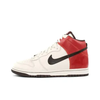 Nike Dunk Premium Abrasion Resistant Breathable High Top Skateboard Shoes Unisex White Red