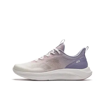Anta Cushioning, Abrasion Resistant, Breathable, Lightweight Low Top Running Shoes Women's White Pink Purple