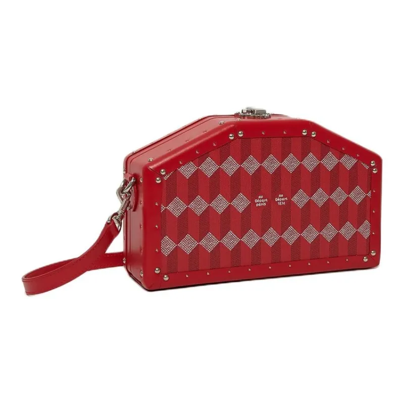 AU DEPART Coated Canvas Clutch Nano Women's Red-1