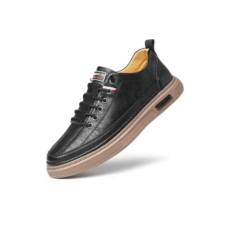Poitulas Casual Shoes Men Low Top Black/Brown-1