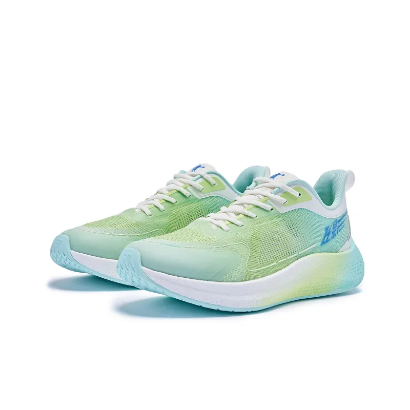 QIAODAN Flying Shadow 3.0 Cushioning Wear Resistant Low Top Running Shoes Men's White Blue-2