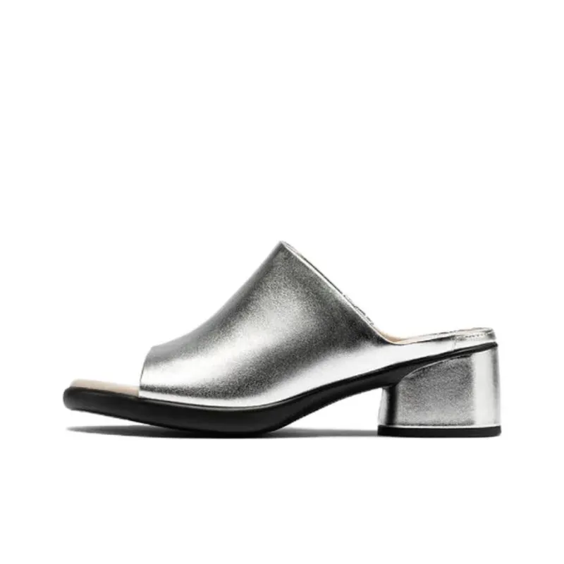 Ecco Massage Antibacterial Quick Dry Slide Slippers Women's Silver-0