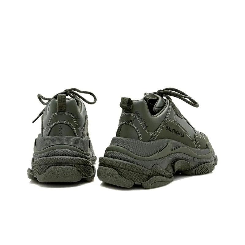 Balenciaga Triple S All Over Olive Women's-3