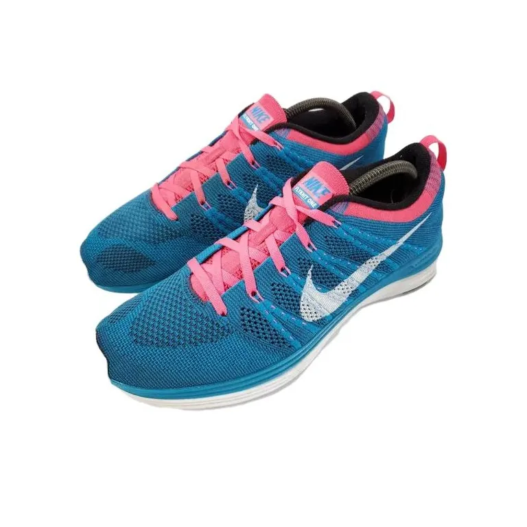 Nike Flyknit One+ Neon Turquoise/White Squadron Blue Pink Flash-3