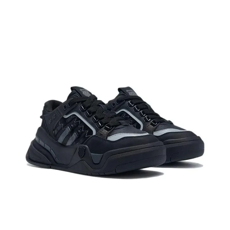 KSWISS Shock Absorbers With Slip Resistant And Abrasion Resistant Properties Low Top Casual Shoes Unisex Black Gray-3
