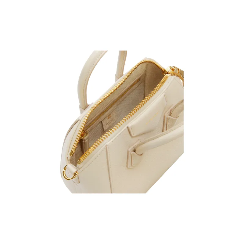 GIVENCHY Antigona Grained Calfskin Shoulder Bag Crossbody Bag Handbag Mini Women's Natural Beige-3