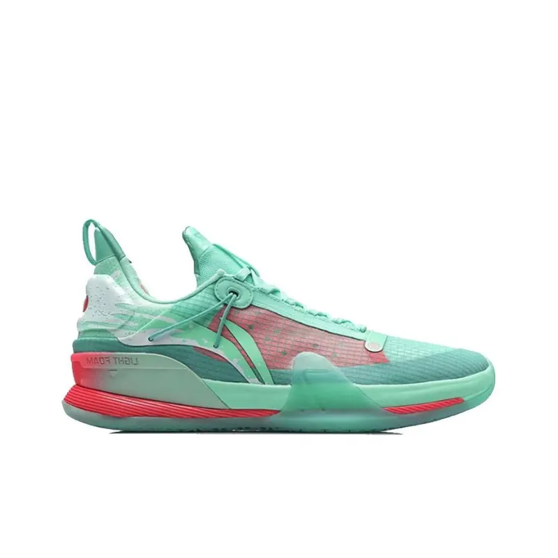LINING Speed 7 Basketball Shoes Men Low Top Neon Green-1