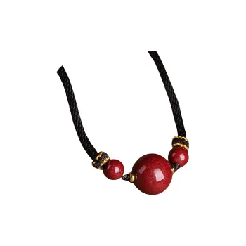 Xifeng Building Cinnabar Jade Necklaces Women's