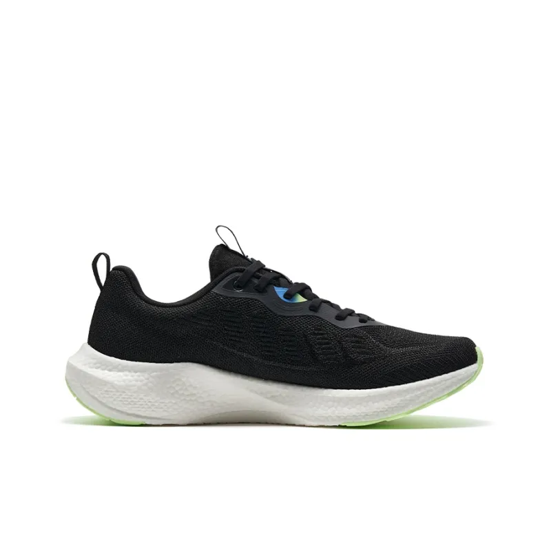 XTEP Dynamic Foam SS Breathable And Lightweight Low Top Casual City Commute Sprint Running Shoes Men's Black Neon Green-1