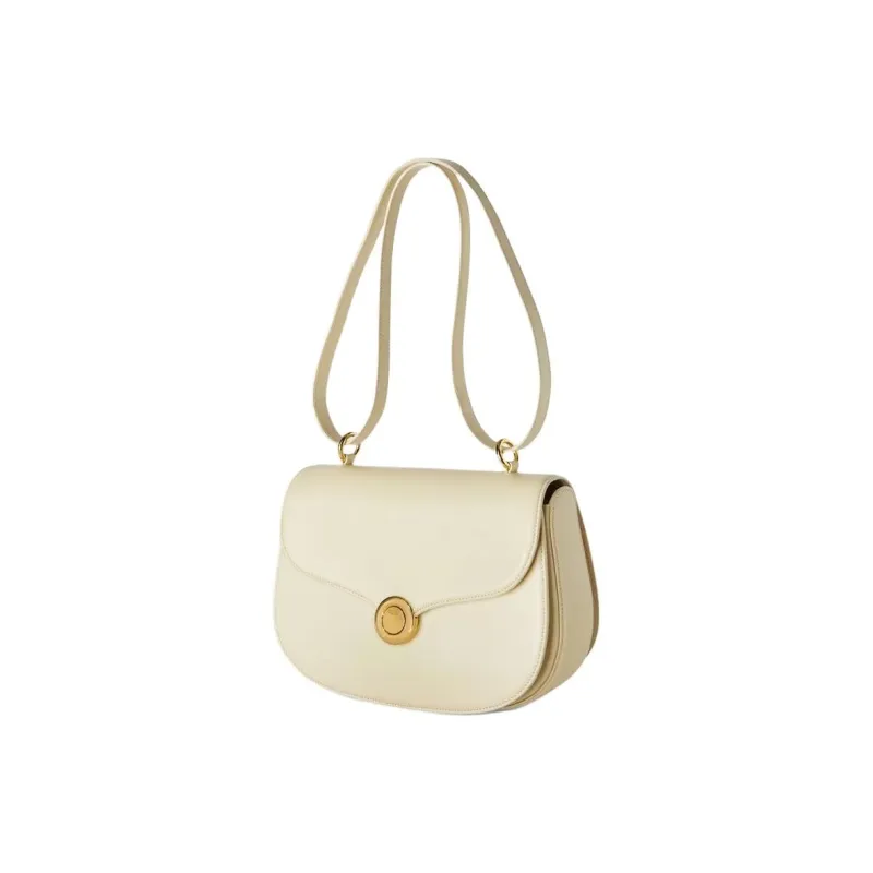 Loro Piana Ghiera Calfskin Handbag, Shoulder Bag, Crossbody Bag Medium Size Women's White-1