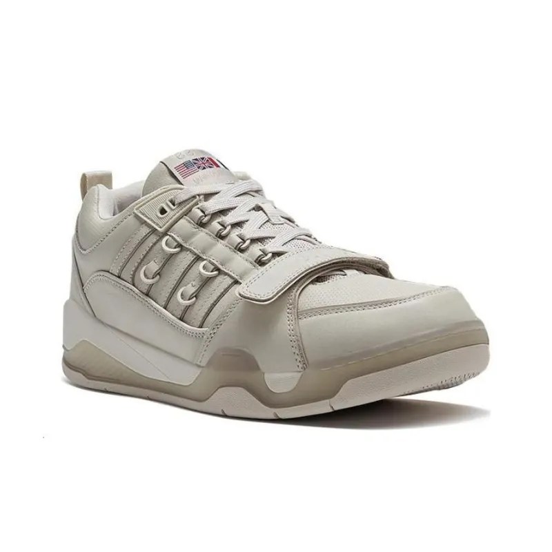 KSWISS Slip Resistant Shock Absorbers Low Top Skateboard Shoes Unisex Beige-1
