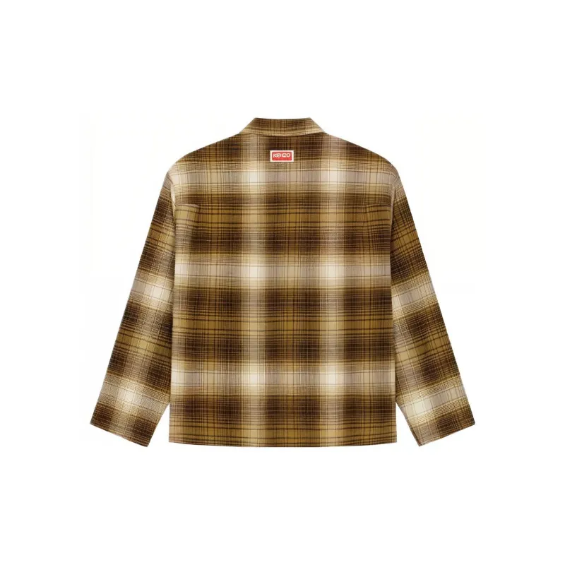 KENZO Plaid check Cotton Shirt Jacket-1