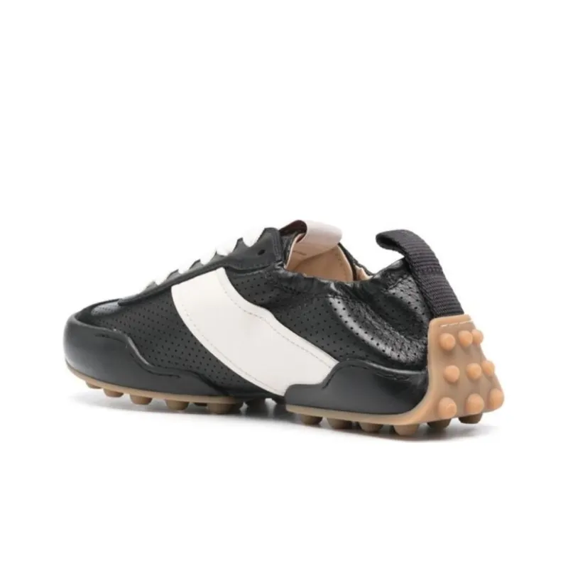 TOD'S Elasticated-trim Leather Sneakers-3