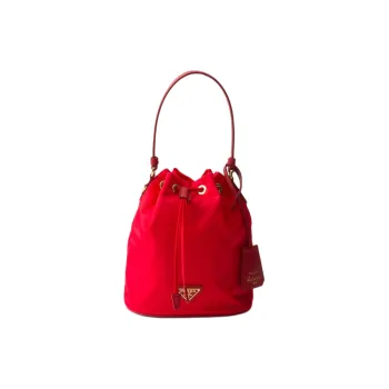 PRADA Re-EditionRe-Nylon Recyclable Nylon Bucket Bag Handbag Shoulder Bag Crossbody Bag Mini Women's Red