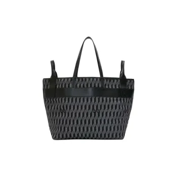 AU DEPART Reflective Jacquard Handbag Small Size Women's Black & Brown