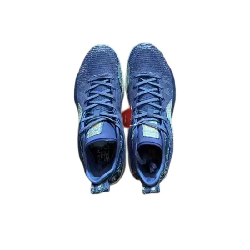 LiNing YuShuai 13 Boom Cushioning Anti Slip And Wear Resistant Coverage Support Mid Top Basketball Shoes Men's Blue-3