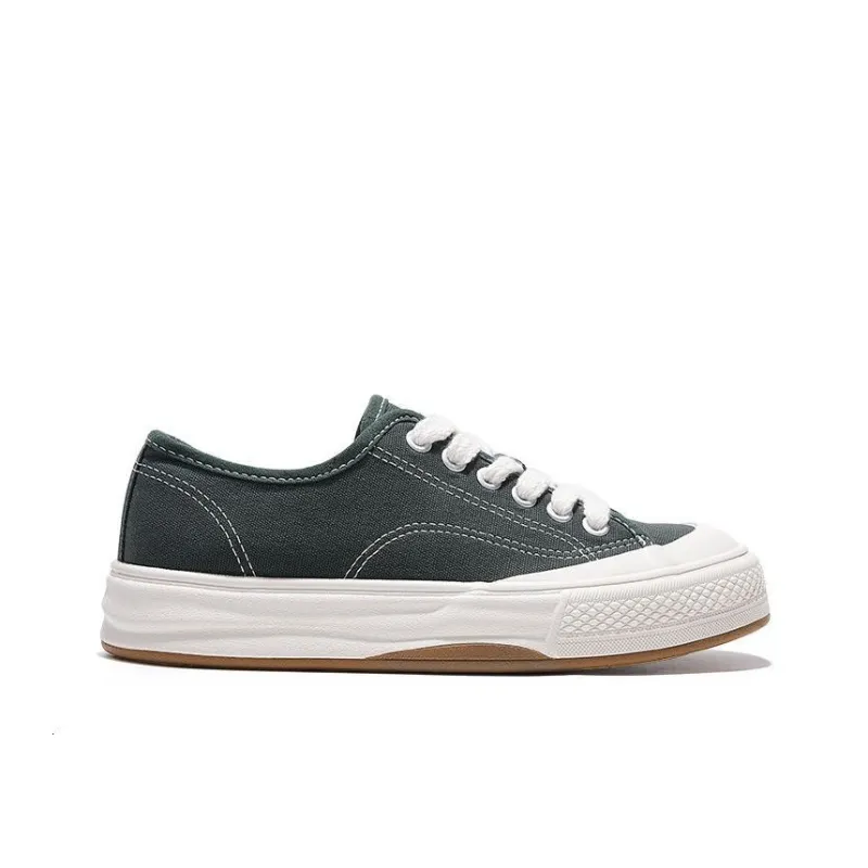 Feiyue Low Top Canvas Shoes Women's Dark Green-1
