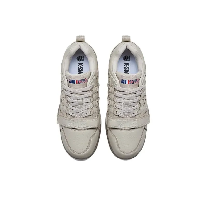 KSWISS Slip Resistant Shock Absorbers Low Top Skateboard Shoes Unisex Beige-4