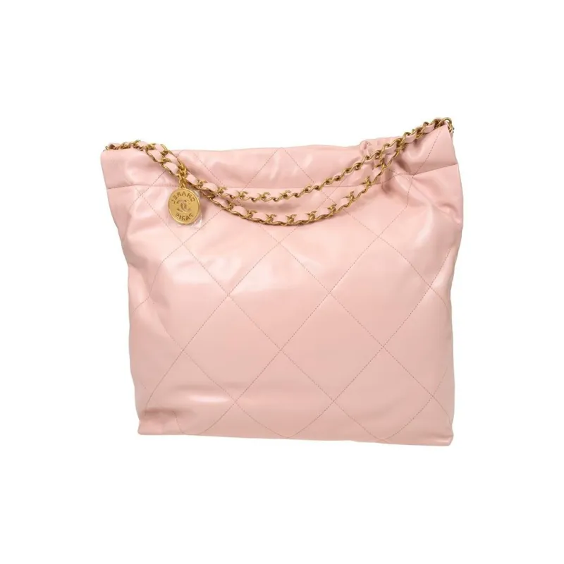 CHANEL 22Bag Cow Leather Bucket Bag, Handbag, Shoulder Bag Medium Size Women's Cherry Blossom Pink-2