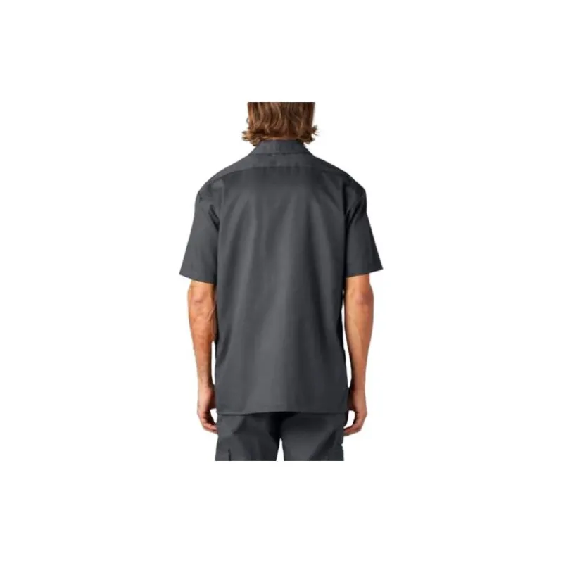 Dickies FLEX Relaxed Fit Short Sleeve Work Shirt Shirt Men's Charcoal Gray-1