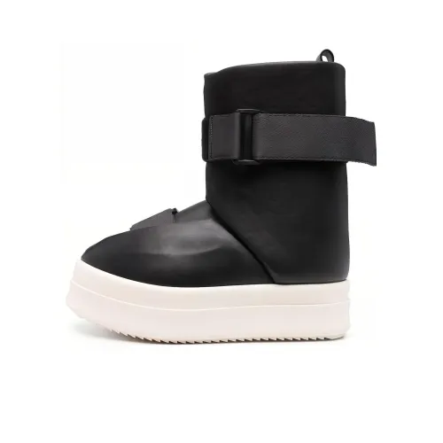 RICK OWENS Buckled Leather Ankle Boots