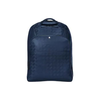 MONTBLANC Leather Backpack Tubas Men's Ink Blue