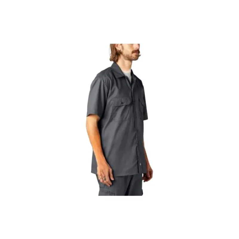 Dickies FLEX Relaxed Fit Short Sleeve Work Shirt Shirt Men's Charcoal Gray-2