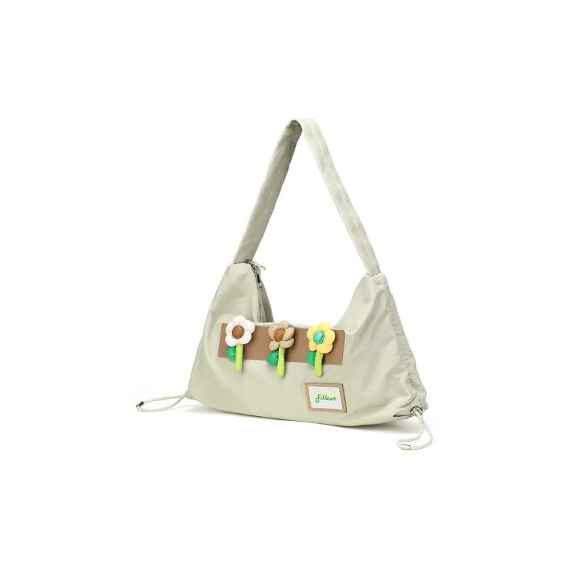Fillove Fabric Crossbody Bags Shoulder Bags Regular Women's Black/Beige-7
