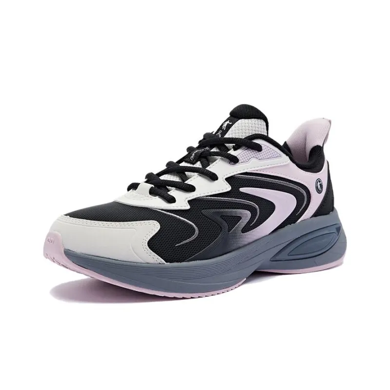 QIAODAN Cushioning Anti-Slip And Wear-Resistant Low-Top Running Shoes Women's Purple Black-2