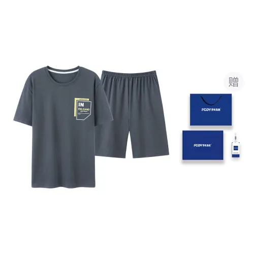 Floating Light Islands Pajama Set Men's Dark Gray
