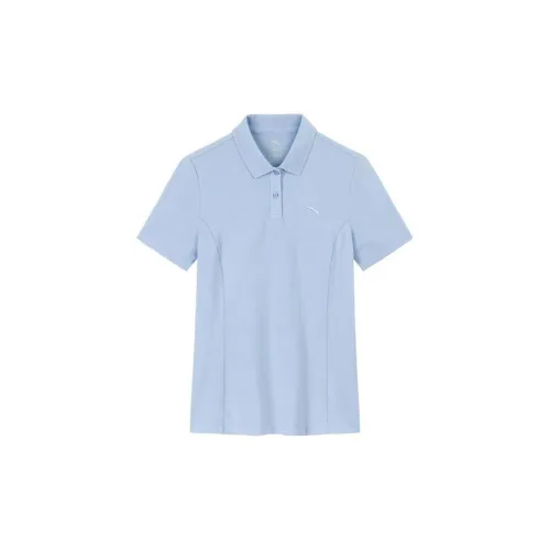 ANTA Variety Training Collection Polo Shirts Women's Water Sky Blue