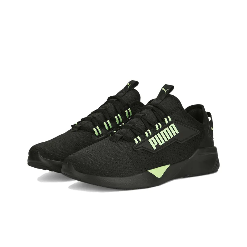 PUMA Retaliate 2 Slip Resistant Low Top Running Shoes Unisex Black Green-2