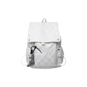 Travel Nylon Backpack Regular Unisex Black/White