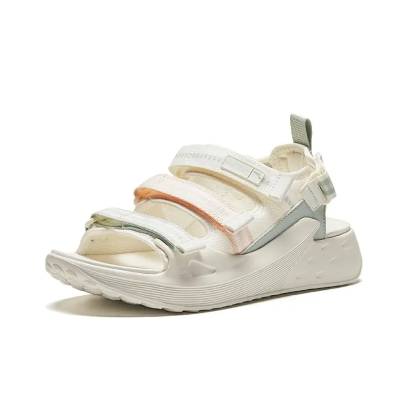 Anta Life Collection Beach Sandals Women's White Gray Green Brown-1