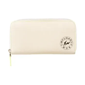 BVLGARI Canvas Canvas Bag Wallets Women's White